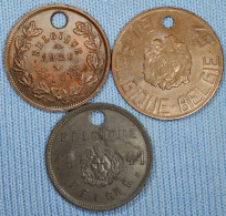 Belgique / Belgium • Jetons Taxe Pour Chiens / Dog Tax Token • 1926, 1941, 1949 • [24-374] - Otros & Sin Clasificación