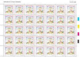 2008 - Tunisie - Y&T 1619- 1620 - Jeux Olympiques De Pekin, Série Complète -  En Feuill Entière 70V - MNH***** - Zomer 2008: Peking