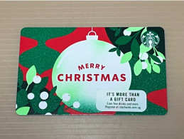 Singapore STARBUCKS Coffee Gift Card, Merry Christmas, Set Of 1 Used Card - Singapour