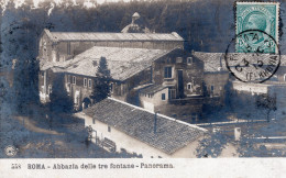 ROMA - ABBAZIA DELLE TRE FONTANE - PANORAMA - CARTOLINA FP SPEDITA NEL 1910 - Chiese