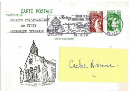 Carte Postale - Entier Postal Y&T 1973-CP1 - Sabine 1978 + YT 1965 - Vichy (03) 15-11-1979 - Postales  Transplantadas (antes 1995)