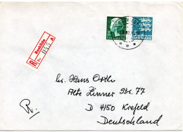 76272 - Dänemark - 1982 - 5Kr Wappen MiF A R-Bf ROSKILDE -> Westdeutschland - Briefe U. Dokumente