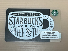 Singapore STARBUCKS Coffee Gift Card, Set Of 1 Used Card - Singapur