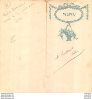 MENU  BETON BAZOCHES HOTEL DE LA CROIX D'OR  1931 FORMAT OUVERT 16 X 16 CM - Menus