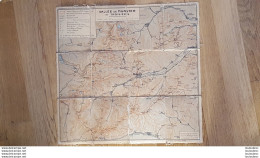 VALLEE DE MUNSTER ET TROIS EPIS CARTE TOILEE 1926 CLUB VOSGIEN DE MUNSTER IMP. JESS COLMAR  40 X 40 CM - Mapas Topográficas
