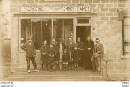 CARTE PHOTO MERCERIE CONFECTIONS HOMMES DAMES LIEU NON IDENTIFIE - A Identifier