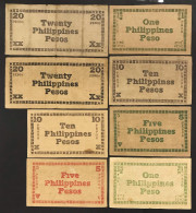 Filippine Philippines Emergency Notes WWII 8 Biglietti Negros  Lotto 3058 - Philippinen