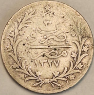 Egypt - 5 Qirsh 1911 - AH1327 (3H), KM# 308, Silver (#3821) - Egypte