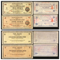 Filippine Philippines Emergency Notes WWII 12 Biglietti Negros Occidental Lotto 3105 - Filippijnen