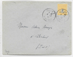 FRANCE ARC TRIOMPHE 2FR SEUL LETTRE COVER NEVEZ 4.9.1945 FINISTERE AU TARIF USAGE TARDIF - 1944-45 Arc Of Triomphe