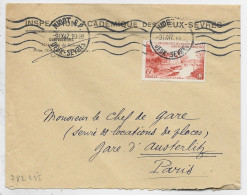 FRANCE UPU 6FR SEUL LETTRE COVER MEC NIORT 9.IX.1947 AU TARIF - 1944-45 Arco Di Trionfo