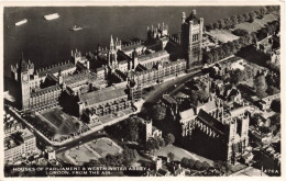 ROYAUME-UNI - Houses Of Parliament & Westminster Abbey - London From The Air - Carte Postale Ancienne - Houses Of Parliament