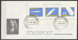 Nederland FDC Stadspost Den Haag Komeet Halley 1986 Raumfahrt Space - Ungebraucht