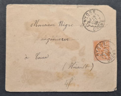 France - Type Mouchon Sur Lettre - TB - 2 Scan(s) - Ref 038 - 1900-02 Mouchon