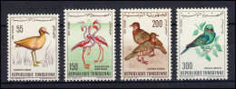 Tunesien: 655-658 Einheimische Vögel 1966, Satz ** Postfrisch - Tunisia (1956-...)