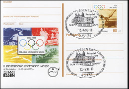 PSo 42 Messe Essen 100 Jahre Olympia 1996, ESSt Essen Reichspost 13.6.96 - Postcards - Mint
