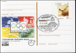 PSo 42 Messe Essen 100 Jahre Olympia 1996, ESSt BSV ASSINDIA 13.6.96 - Postcards - Mint