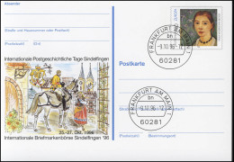 PSo 44 Briefmarkenbörse Sindelfingen Postreiter 1996, VS-O Frankfurt 09.10.1996 - Postkarten - Ungebraucht