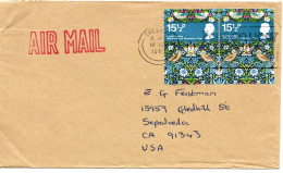 76282 - Grossbritannien - 1986 - 2@15,5p Textil A LpBf CHESHIRE - ... -> Sepulveda, CA (USA) - Cartas & Documentos