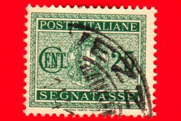 ITALIA - Usato - 1934 - Segnatasse - Fascio Littorio - 25 C. - Impuestos