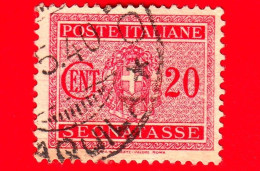 ITALIA - Usato - 1934 - Segnatasse - Fascio Littorio - 20 C - Portomarken