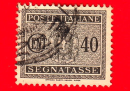 ITALIA - Usato - 1934 - Segnatasse - Fascio Littorio - 40 C - Impuestos