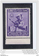 REGNO:  1937  P.A. COLONIE  ESTIVE  -  £. 1  VIOLETTO  N. -  SASS. A 102 - Correo Aéreo