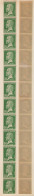 TYPE PASTEUR 30 C. VERT  # 174 / ROULETTE DE 12 TIMBRES */** - R22 / COTE 500.00 EUROS (ref 2940) - Coil Stamps