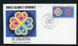 NOUVELLE CALÉDONIE : FDC : ANNÉE MONDIALE DES TELECOM    PA  N° Yvert 229 Obli. 1er JOUR NOUMÉA Du 9/3/83 - FDC