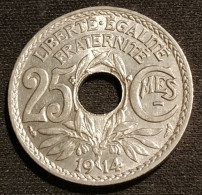 FRANCE - 25 CENTIMES 1914 - Souligné - Lindauer - Gad 379 - KM 867 - 25 Centimes