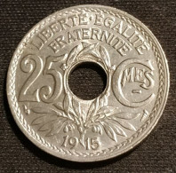 FRANCE - 25 CENTIMES 1915 - Souligné - Lindauer - Gad 379 - KM 867 - 25 Centimes