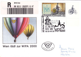 WIPA 2000 AUSTRIA HOT AIR BALLOON , PHILATELIC EXHIBITION , SPECIAL COVERS 2000 - Expositions Philatéliques