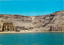 Egypte - Temples D'Abou Simbel - Abu Simbel - The Two Rock Temples - Les Deux Temples Creusés Dans Le Roc - Etat Pli Vis - Tempel Von Abu Simbel