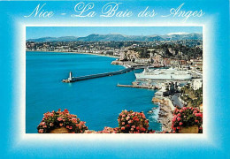 06 - Nice - Le Port Et La Baie Des Anges - Fleurs - CPM - Carte Neuve - Voir Scans Recto-Verso - Transport (sea) - Harbour