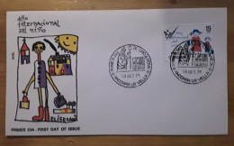 ANDORRA ESPAÑOLA  INFANCIA FDC/SPD 1976 - Brieven En Documenten