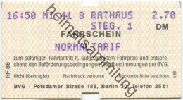Deutschland - Berlin - BVG - Fahrschein Normaltarif 1988 - Europa