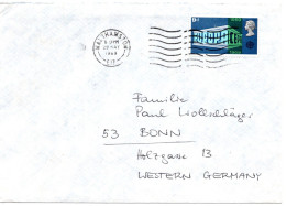 76288 - Grossbritannien - 1969 - 9d CEPT '69 EF A Bf WALTHAMSTON -> Westdeutschland - 1969