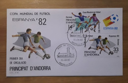 ANDORRA ESPAÑOLA DEPORTES FDC/SPD 1982 - Brieven En Documenten