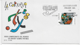 3856  FDC  Madrid 1988, Hockey Sobre Patines - FDC