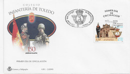 3856  FDC  Madrid 2001, Infantería De Toledo - FDC