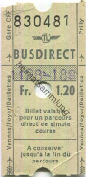 Schweiz - TL Lausanne - Busdirect - Fahrschein Fr. 1.20 - Europe