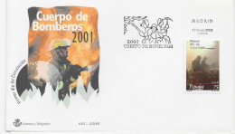 3856  FDC  Madrid 2001, Cuerpos De Bomberos - FDC