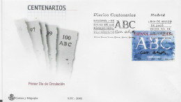 3856  FDC  Madrid 2003 , Diario ABC - FDC