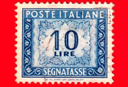 ITALIA - Usato - 1955 - Cifra E Decorazioni, Filigrana Stelle - Segnatasse - Cifra E Decorazioni - 10 L. - Postage Due