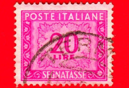 ITALIA - Usato - 1955 - Cifra E Decorazioni, Filigrana Stella - Segnatasse - Cifra E Decorazioni - 20 L. - Taxe