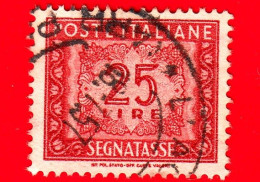 ITALIA - Usato - 1955 - Segnatasse - Cifra E Decorazioni, Filigrana Stella - 25 L. • - Segnatasse