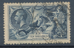 GB 1934 GV Seahorses Re-engraved Waterlow Printing 10sh Indigo Superb Used (SG 452 £ 80.-++) - Usati