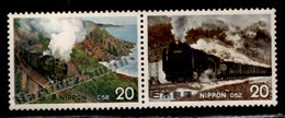 Japon - Japan 1975 Yvert 1144-45, Steam Engines, Locomotives, Trains (II) - MNH - Nuovi