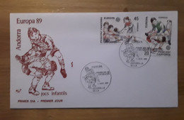 ANDORRA ESPAÑOLA EUROPA CEPT FDC/SPD 1989 - Storia Postale