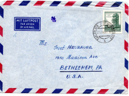 76295 - Österreich - 1964 - S4,50 Schwechat EF A LpBf SAALFELDEN -> Bethlehem, PA (USA) - Storia Postale